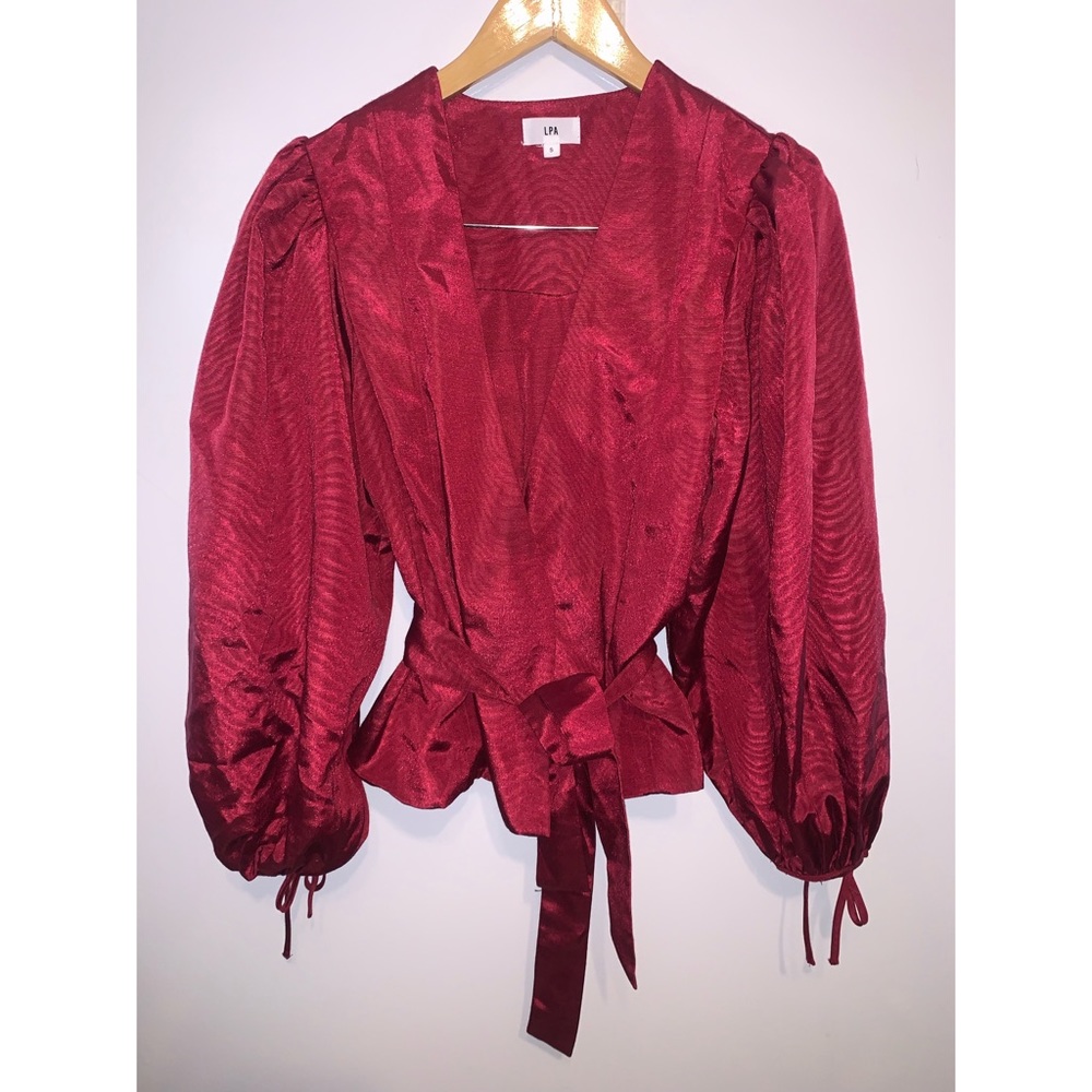 LPA Puff Sleeve Wrap Top